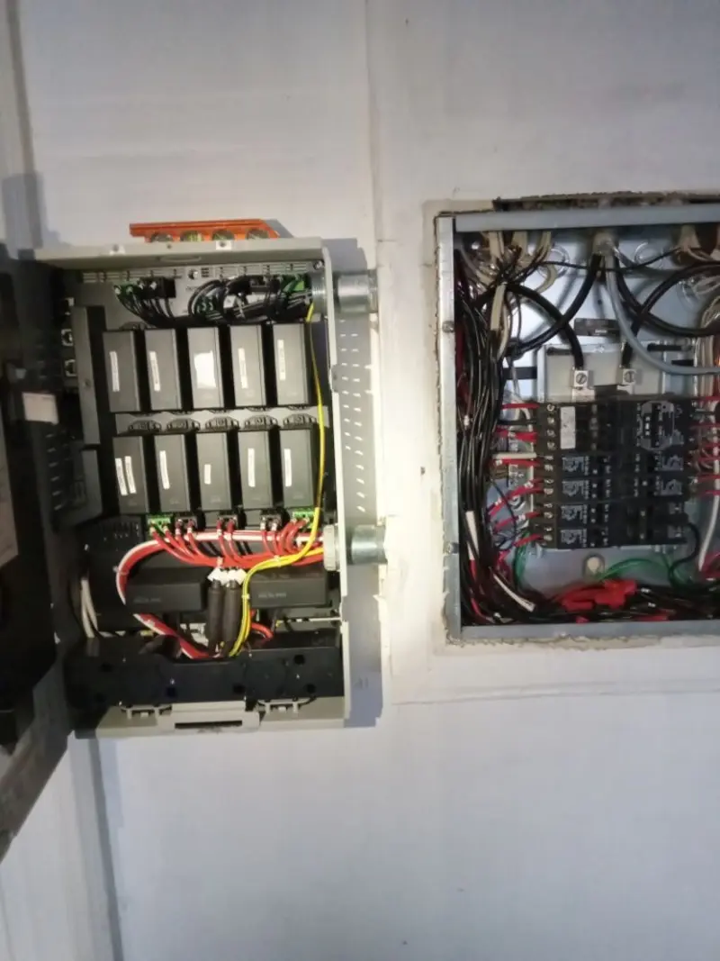 Electrical panel upgrade completed for Security Camera Wiring in Marion